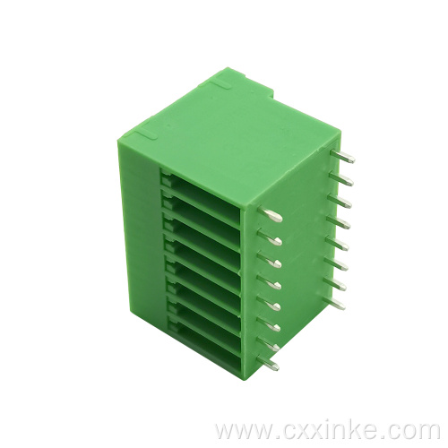 3.81MM pitch double layer PCB terminal block right angle socket